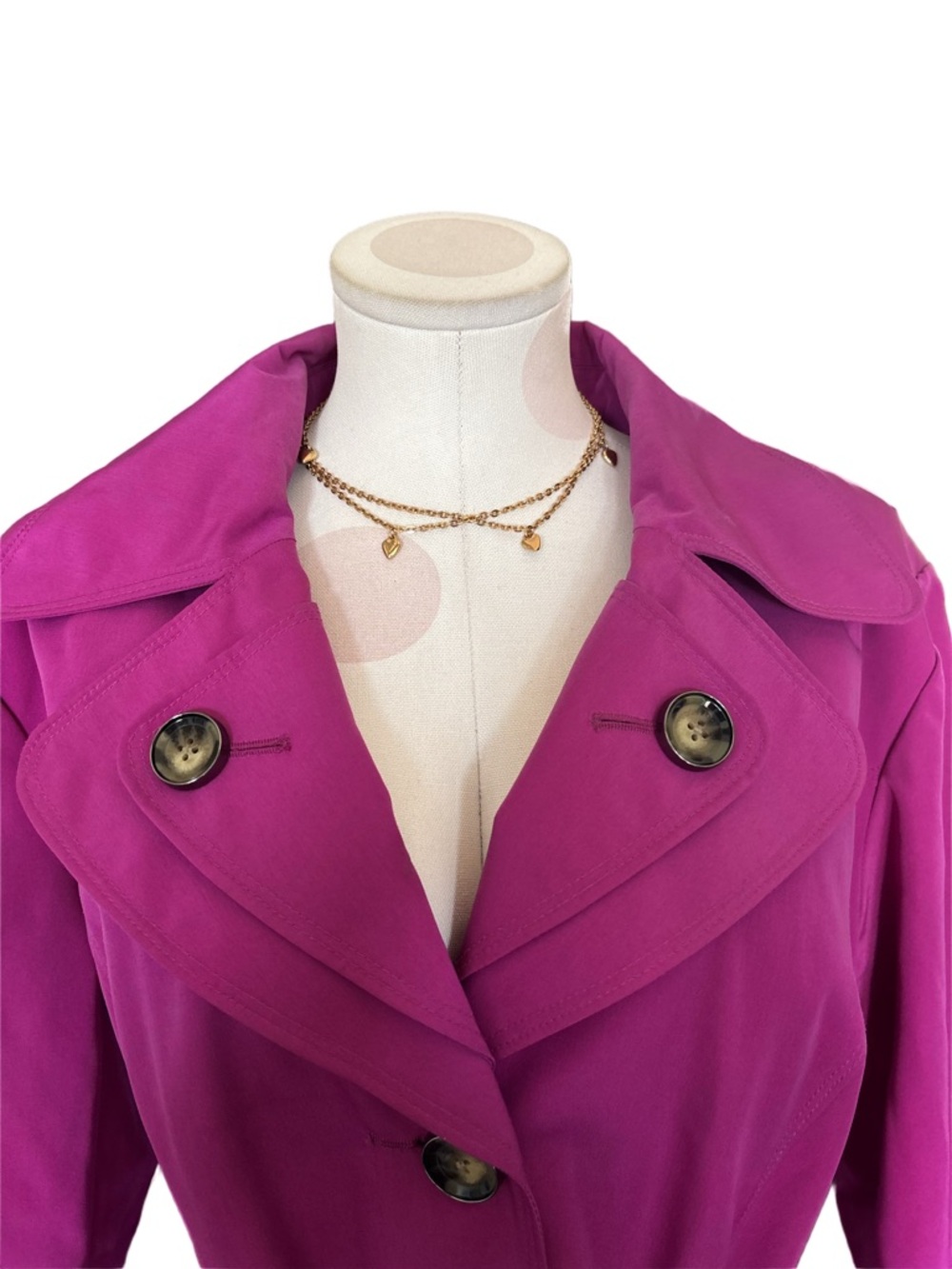 London Fog Pink Belted Trench Coat – L/G - Picture 9 of 12